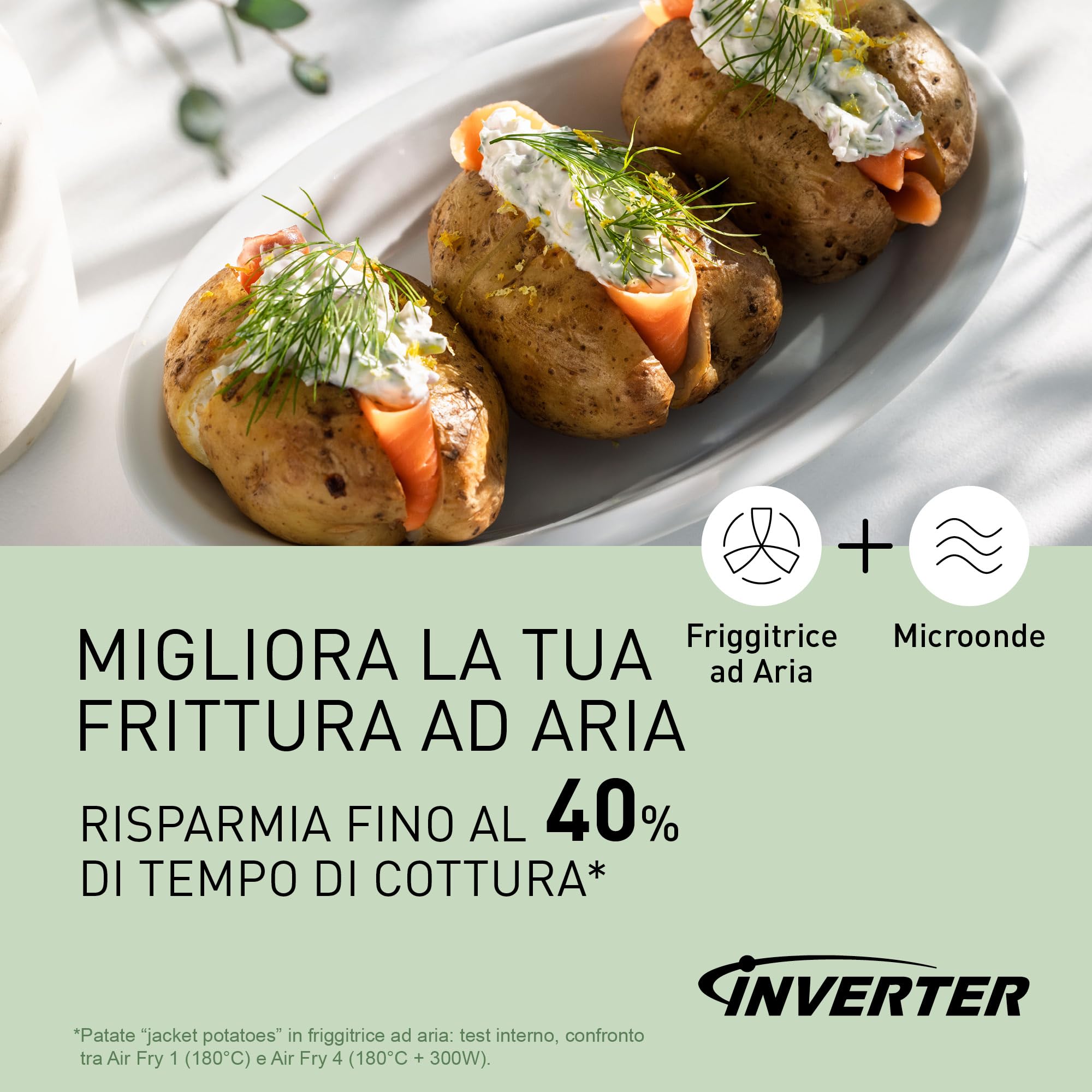 Panasonic NN-CT56RBEPG 27L 4-in-1 Microonde Combinato Inverter con Friggitrice ad Aria, 1000W, 19 Programmi Auto, Cottura Convezione Grill, Design Salvaspazio Compatto, Nero