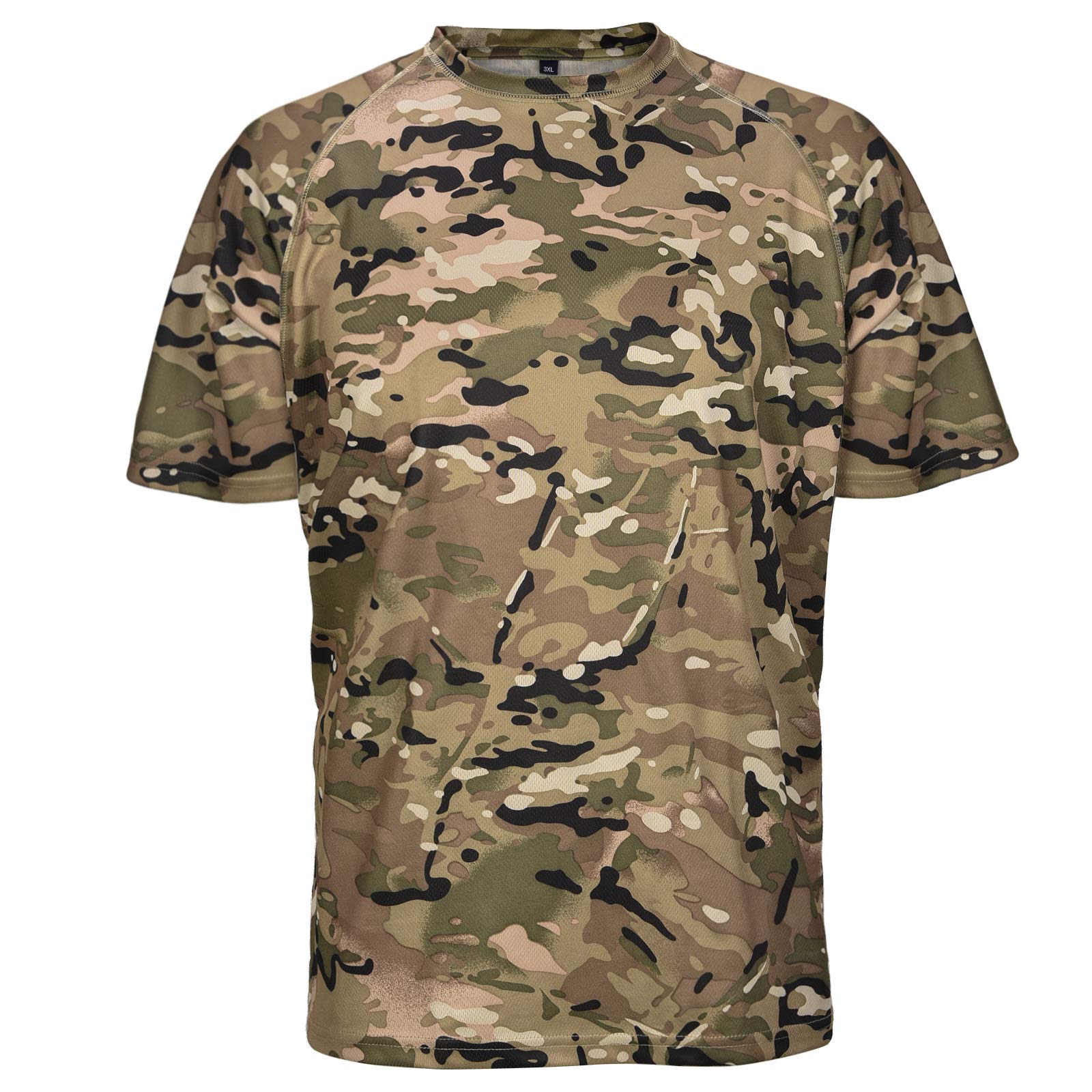Wisdom LeavesMen Camo T-Shirt,Lightweight Performance Tee