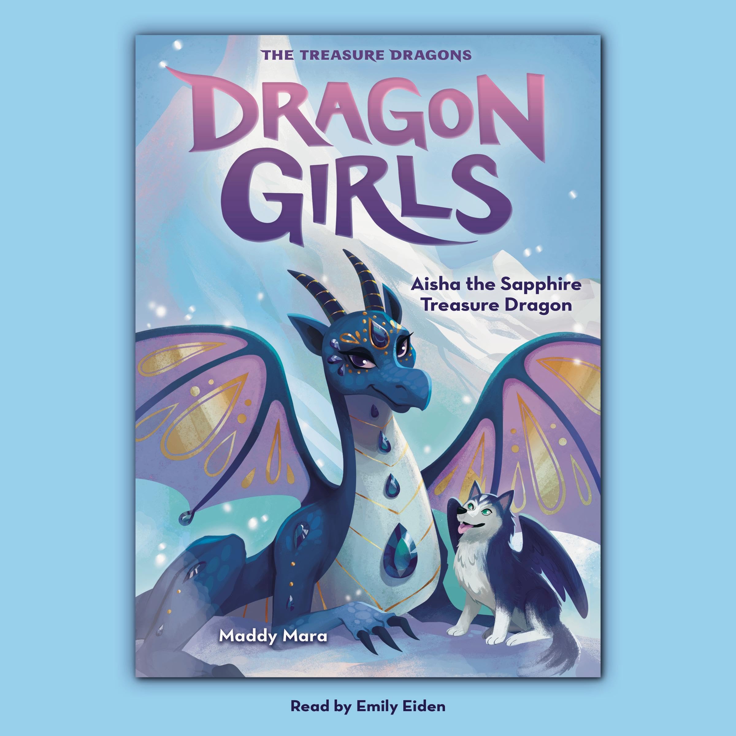 Cover art for Aisha the Sapphire Treasure Dragon (Dragon Girls #5)