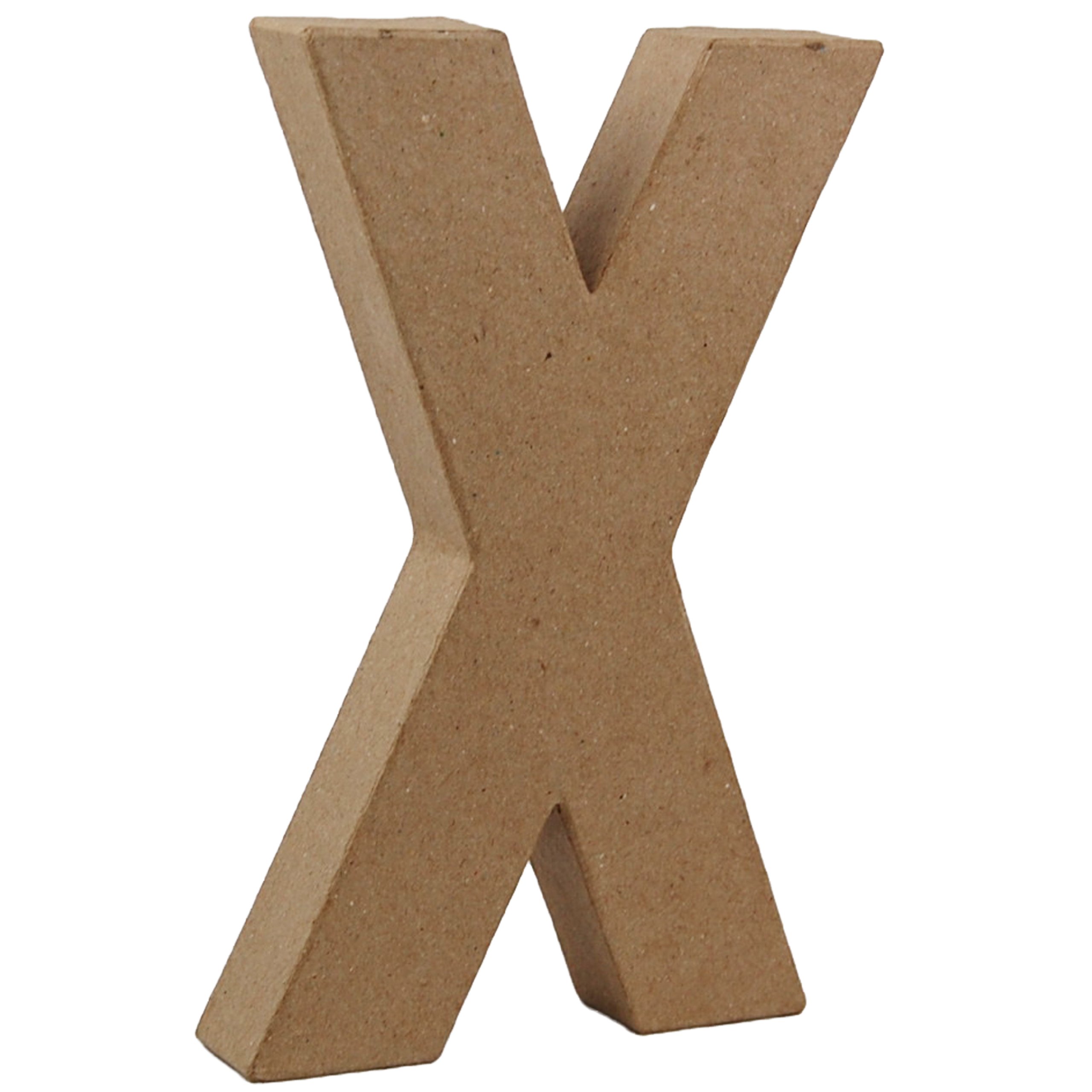 Country Love Crafts Papier Mache Beige Country Love Crafts 8.25-Inch/ 20.5Cm 3D Letter X Papier Mache,