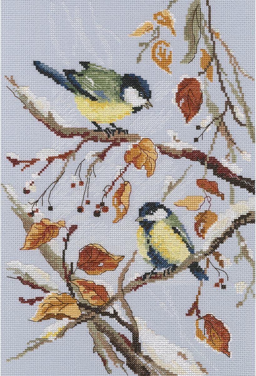 RTO M579 14 Count First Snow Counted Cross Stitch Kit, 8.75" by 13", Multicolor