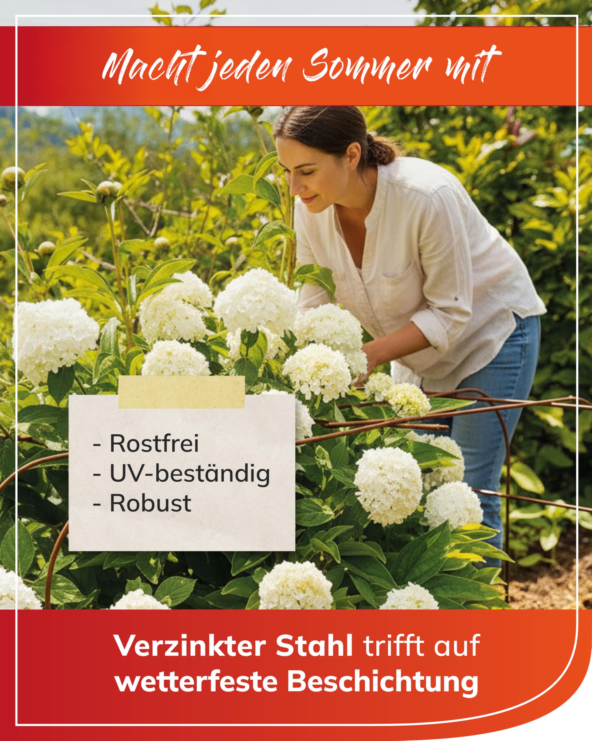 bellissa Hortensiensttze Annabelle Pflanzensttze aus Metall