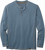 Legendary Whitetails Men's Maverick Slub Henley Long Sleeve Shirt - Ultra-Soft Cotton Blend, Casual Fit, Big & Tall up to 5XL