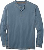 Men&apos;s Henley Shirt Long Sleeve Button Up Casual Fit Cotton&sol;Poly Blend