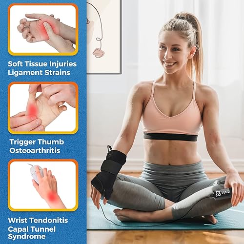Miniatura 3 de sticro Wrist Thumb Brace Heating Pad for Arthritis and Carpal Tunnel Relief, Hand Heating Pad for Sprains Trigger Thumb, Tendonitis Pain Relief -