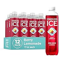 Vista 18 de Sparkling Ice, Fresa Sandía. Agua con gas, con antioxidantes y vitaminas, cero azúcar. Botellas de 17 oz (Paquete de 12).