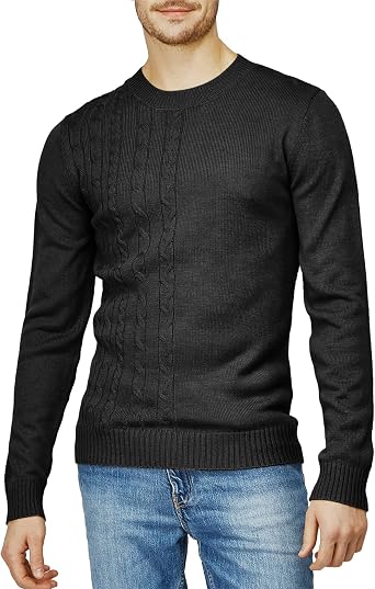 H2H Mens Casual Slim Fit Pullover Sweaters Knitted Long Sleeve Basic Designed