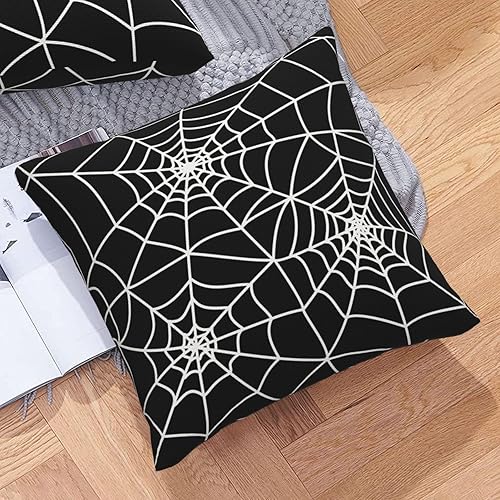 Miniatura 7 de Juego de 2 fundas de almohada de otoño de 18 x 18 pulgadas, diseño de hojas de calabazas en acuarela, fundas decorativas de almohada para decoración