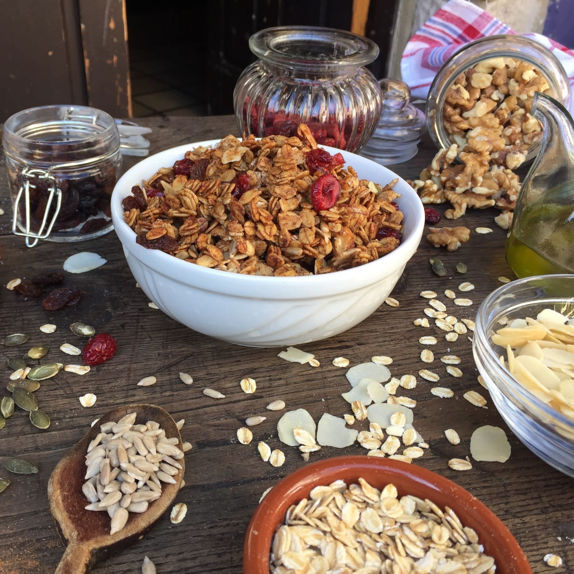 La Newyorkina Granola Zero Azúcar 1,5kg Con Crema de Cacahuete y Pasta de Pasas