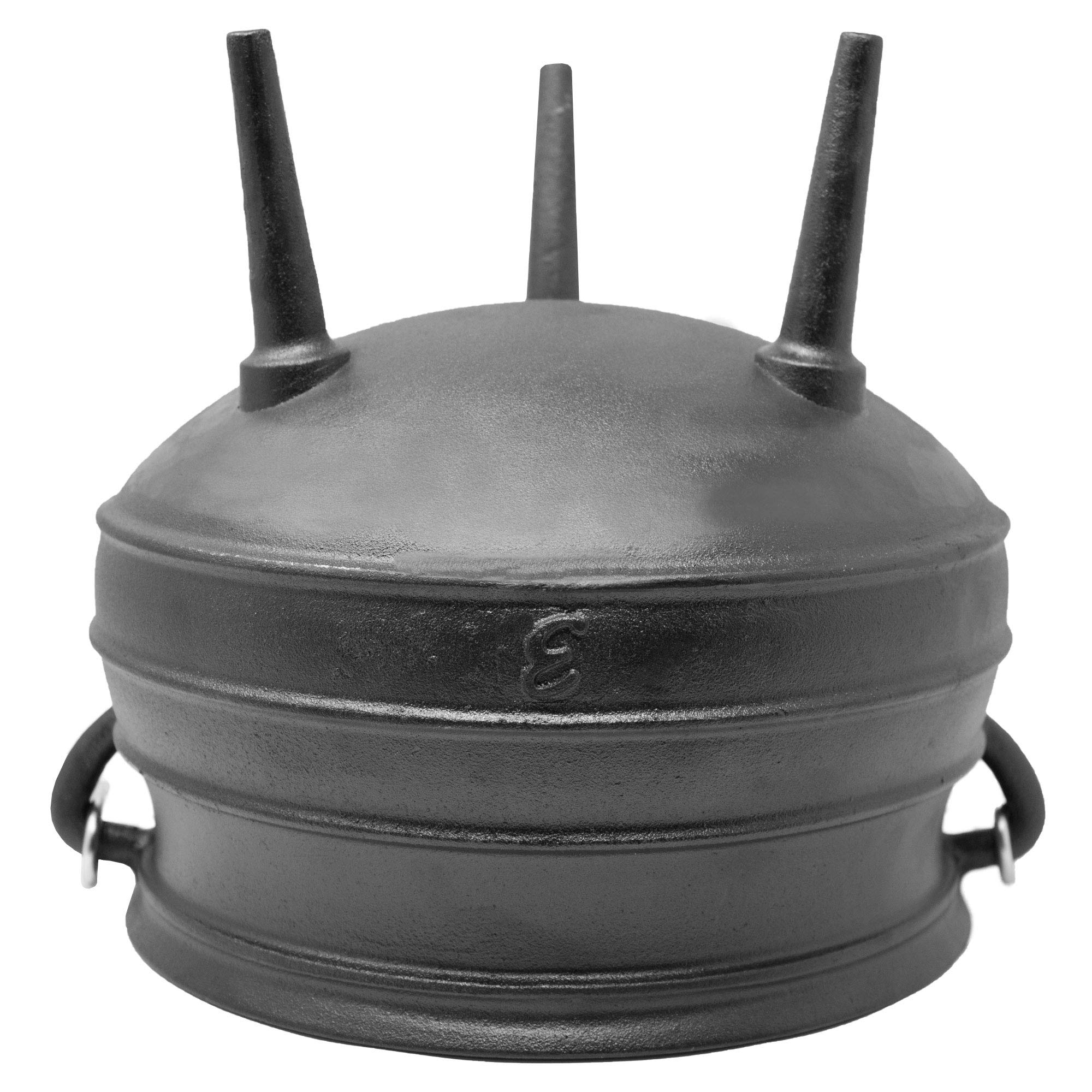 Potjie in ghisa "Beefalo" #3 | Pentola tradizionale sudafricana in ghisa | Una variante del forno olandese con coperchio e piedi d'appoggio | Capacità: 8 litri
