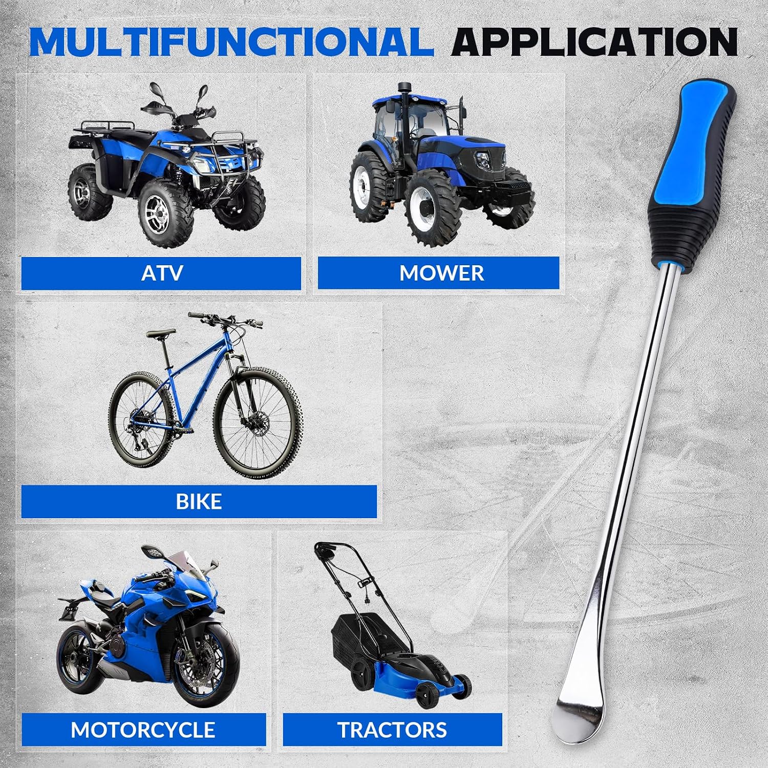 11.5 in Tire Spoon Kit, 30pcs Tire Changing Tools for Motorcycle Dirt Bike Lawn Tractor Bicycle, Tire Removal Tool with Tire Spoon, Rim Protector, Valve Tool, Valve Cover and Valve Core