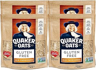 Quaker Gluten Free Old Fashioned Rolled Oats, Non GMO Project Verified, 24oz Resealable Bags (Pack of 4)