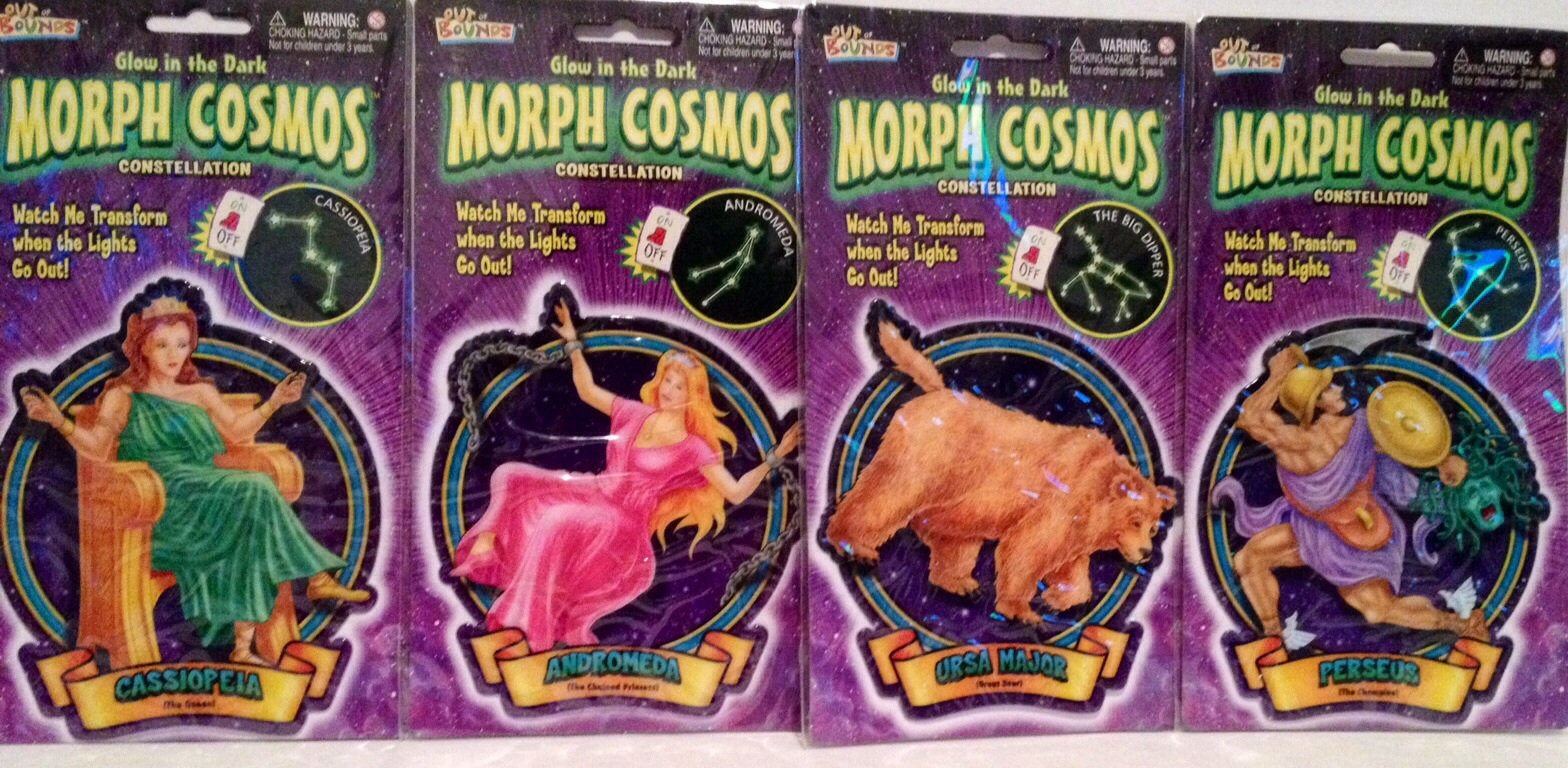 Glow in the Dark Morph Cosmos Constellation Set of 4 (Perseus, Ursa Major, Andromeda, Cassiopeia)