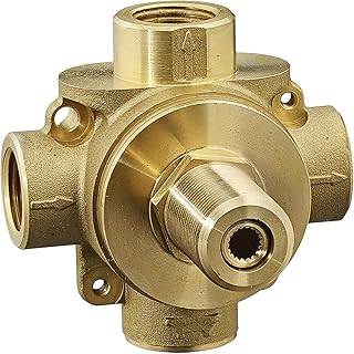 R433S 3-Way in-Wall Diverter Valve Body, Brass