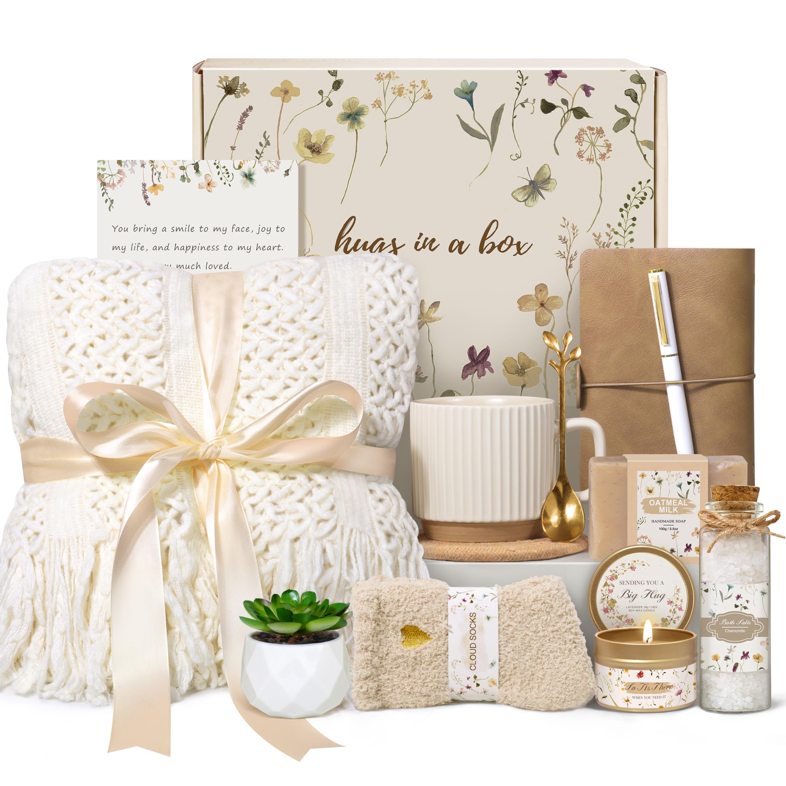 birthday gifts for women get well soon self care package box sending hug baskets thinking of you inspirational gift for new mom best friend birthday ivory