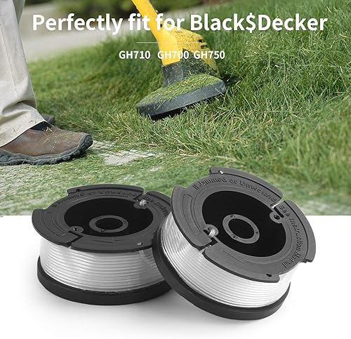 Miniatura 2 de YDSL Paquete de 4 carretes de repuesto para recortadora de hilo para Black and Decker AF-100 Carrete de alimentación automática de malezas de 30