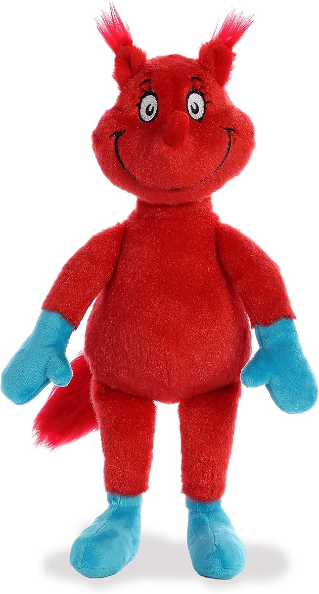 Aurora Dr. Seuss Zorro con calcetines de 12" de peluche caprichoso | Detalles auténticos de personajes de libros de cuentos para fanáticos y coleccionistas