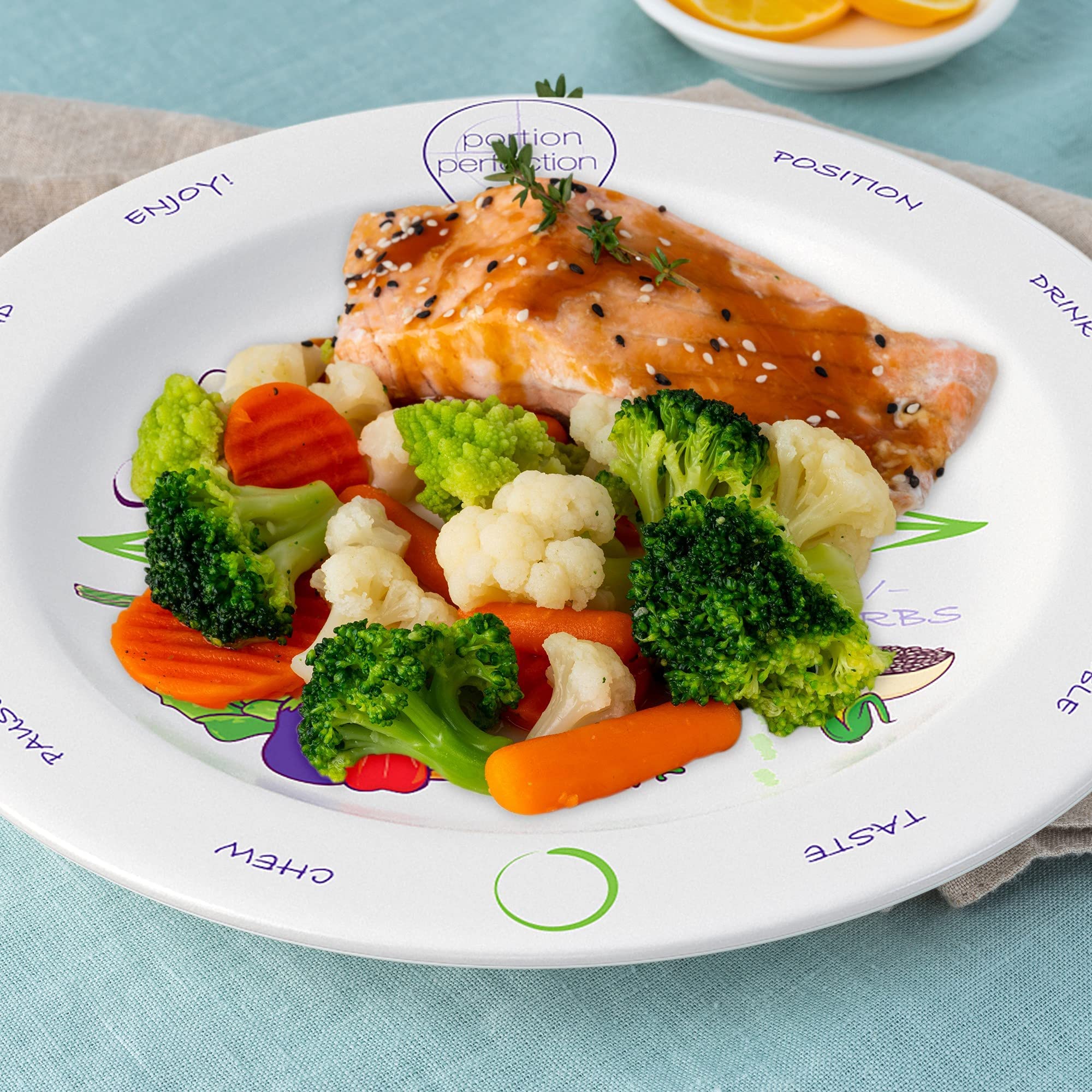 Buy Portion Control Bariatric Plates and Bowls set of 2 each in Porcelain 8 Inch Gastric