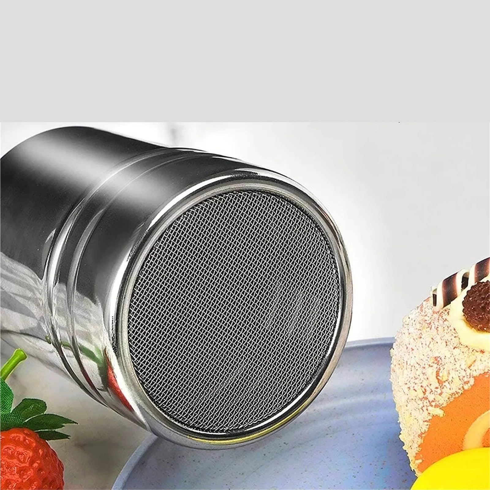 Salero for polvo tipo tubo de acero inoxidable plateado 3 piezas Para Casa | Tarro de especias Sal Azúcar Pimentero Caja Coctelera Cacao Polvo de glaseado