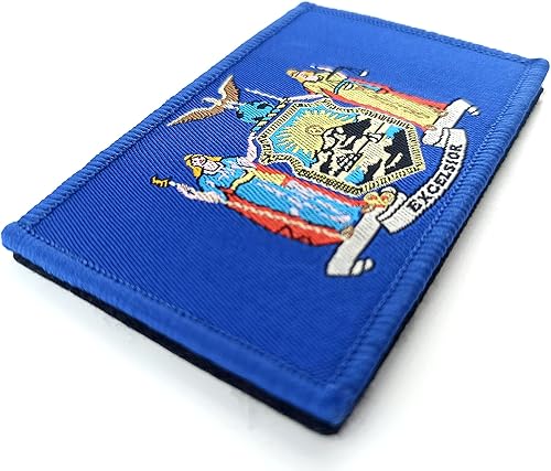 Miniatura 2 de Overdecor Parches militares tácticos de la bandera de Nueva York, cierre de velcro, paquete de 2