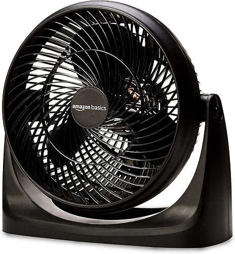 Amazon Basics Air Circulator Fan, Desk Fan for Bedroom, Home and Office, With 90-Degree Tilt Head, 3 Speed Settings, Lightweight (4.2 LBS), 70