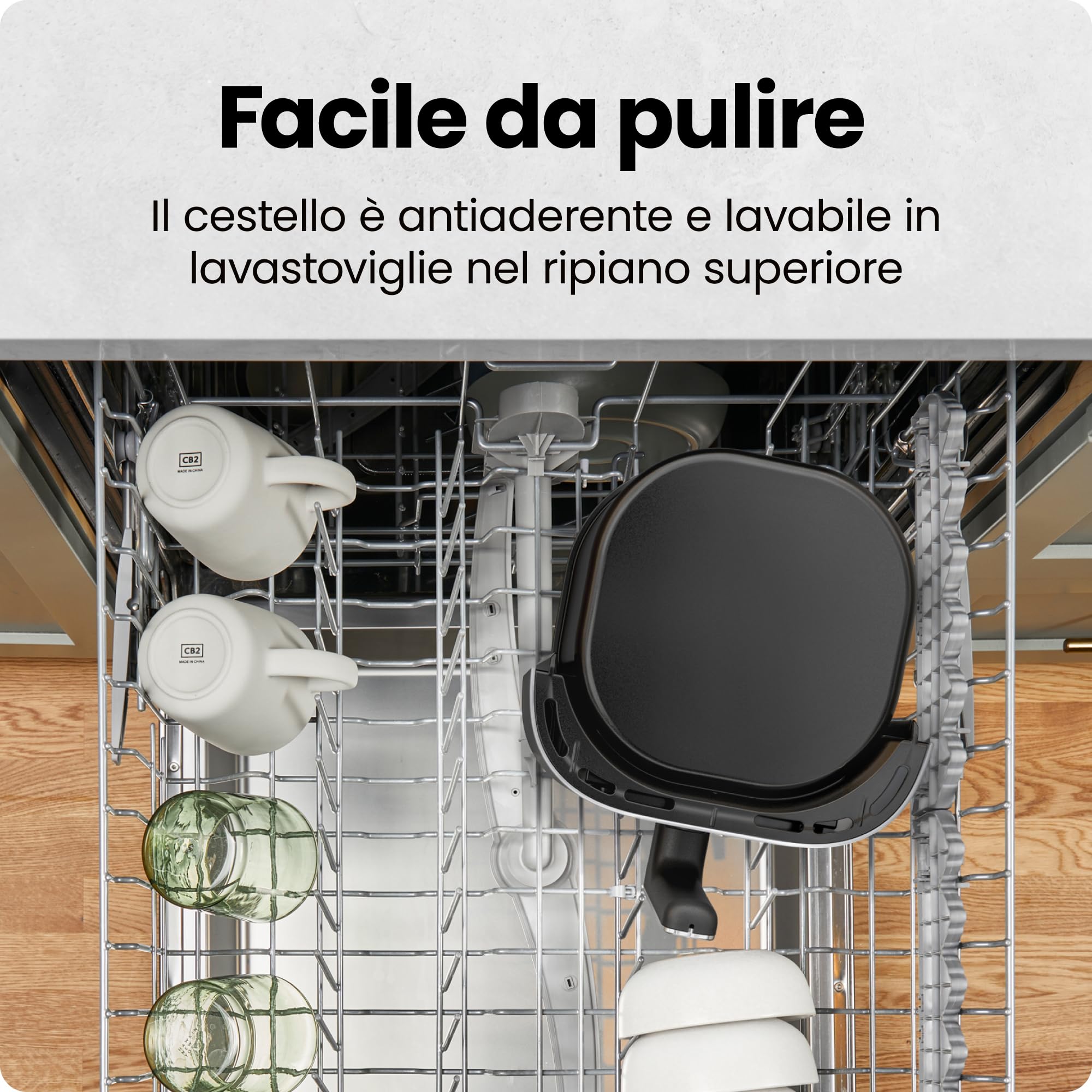 Chefman Friggitrice ad Aria Compatta 5,7L, Hi-Fry | Tecnologia ad Alta Frittura, frittura ad aria, finestra Easy View