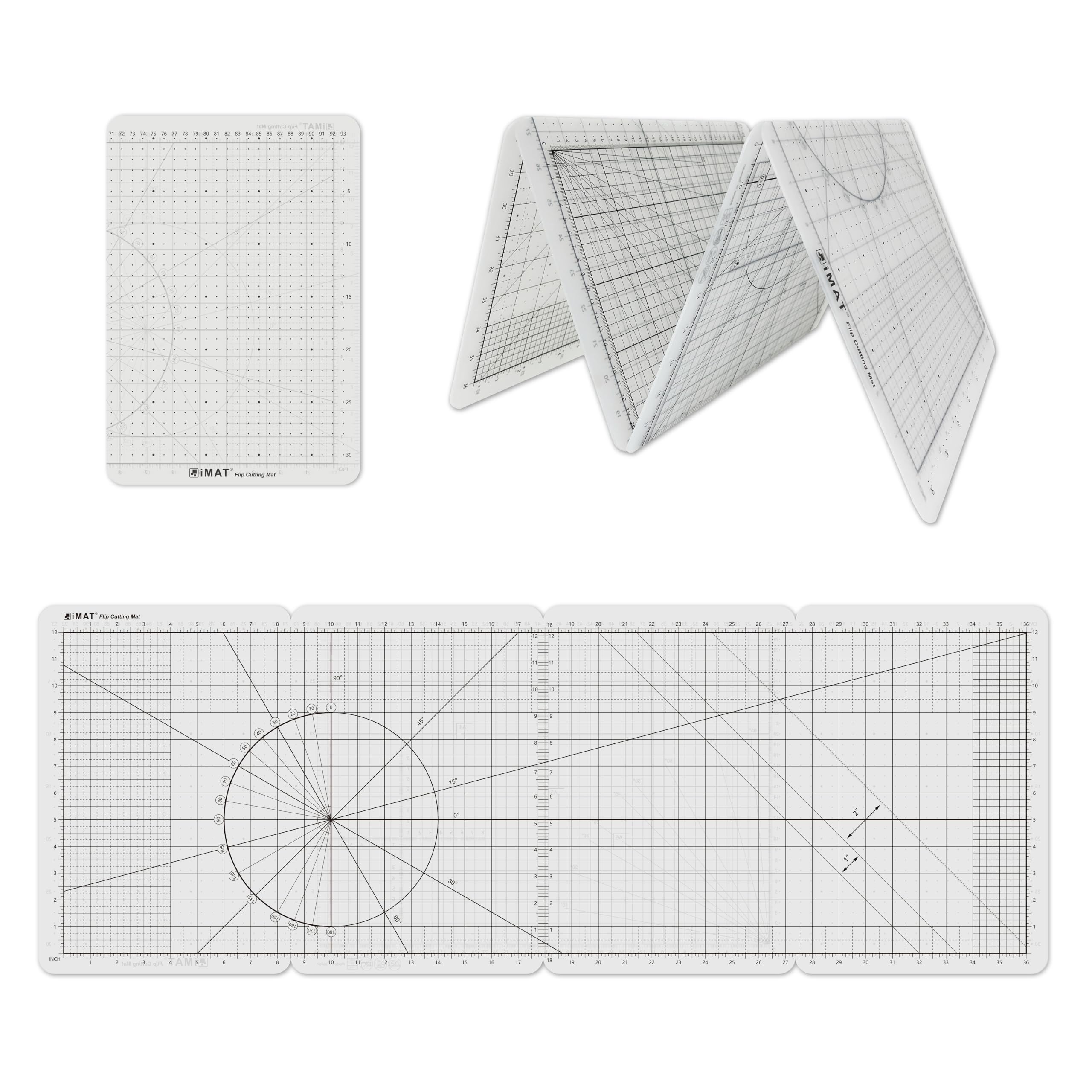 iMAT Flip Cutting Mat M Type Foldable Double-Sided Translucent