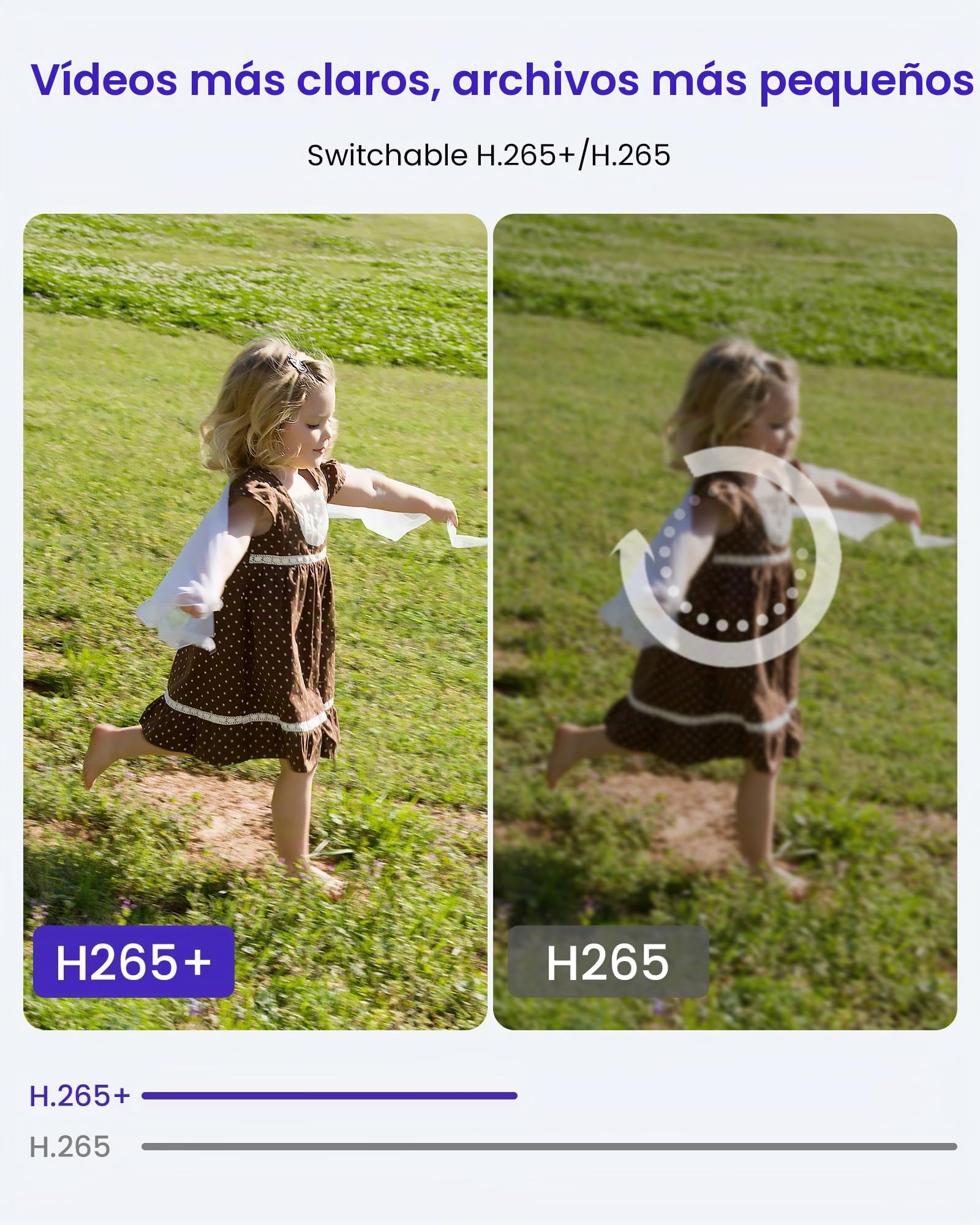 4K 8MP Cámara Vigilancia Exterior PoE+Tarjeta Memoria 32GB | Detección de Personas/Vehículos, Visión Nocturna en Color, Audio Bidireccional, Alarma Sonora y Lumínica, IP66 Impermeable