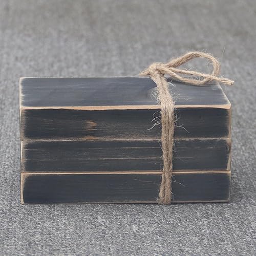 Miniatura 8 de It's Just A Bunch of Hocus Pocus, libros decorativos apilados de madera, decoración de mesa de madera, decoración de Halloween de madera rústica de