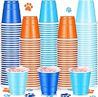 Vista 24 de Roshtia Paquete de 100 vasos de plástico de 2 onzas, mini vasos de chupito desechables de 2 onzas para fiesta de Pascua, boda, servicio de sabor