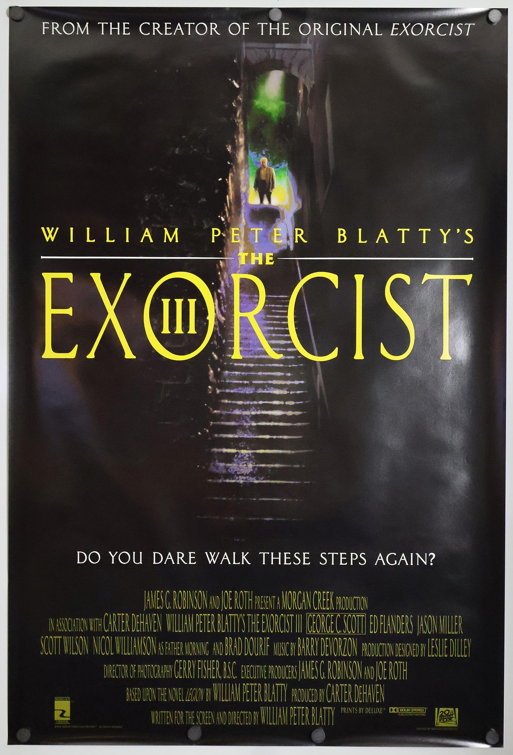 Amazon.com: THE EXORCIST III MOVIE POSTER 1 Sided ORIGINAL 27x40 1990 Rolled Horror: Posters & Prints