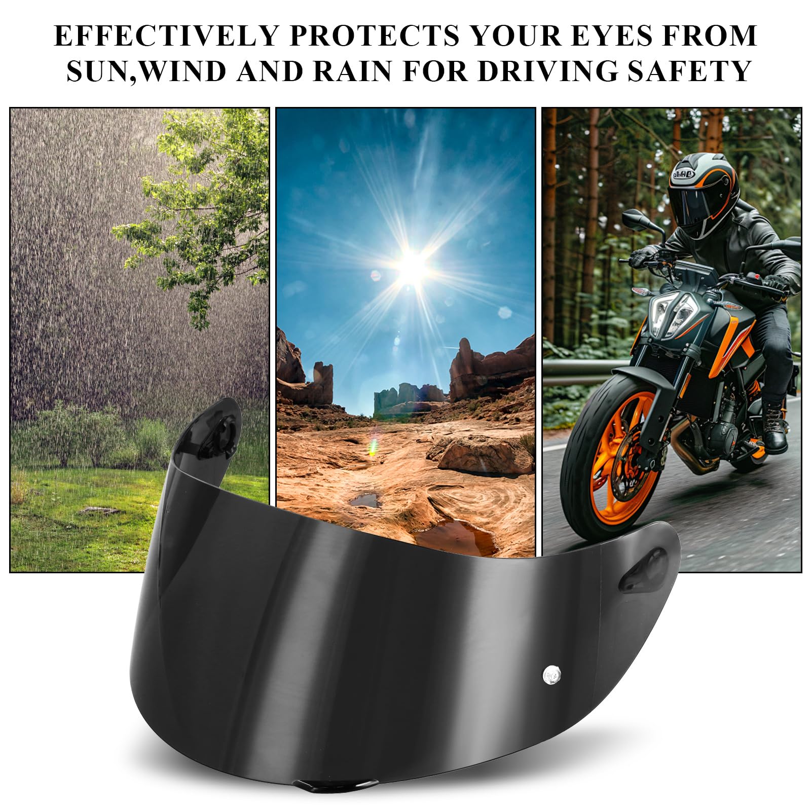 Lente per Casco, Parabrezza per Moto Lente per Casco Lente per Visiera per Moto Integrale Adatta per AGV K1, K3 SV, K5, K5-S, Proteggi i Tuoi Occhi da Sole, Vento, Pioggia(Trasparente
