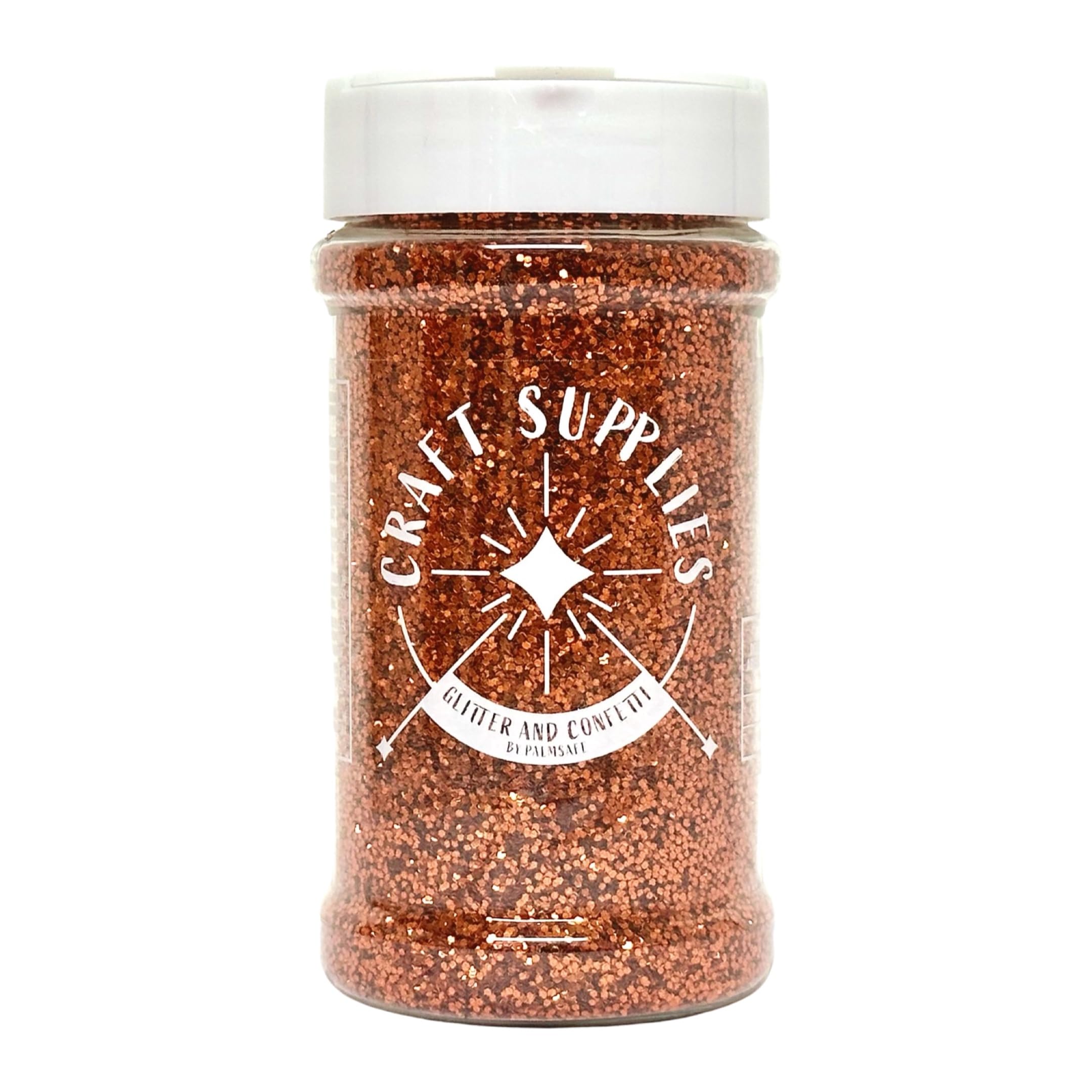 Large 250g Shaker Jar of Golden Orange Glitter for Resin or Crafts, Chunky Glitter, Nail Art