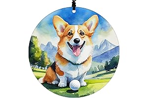 Corgi Christmas Tree Ornament - 2024 Watercolor Effect