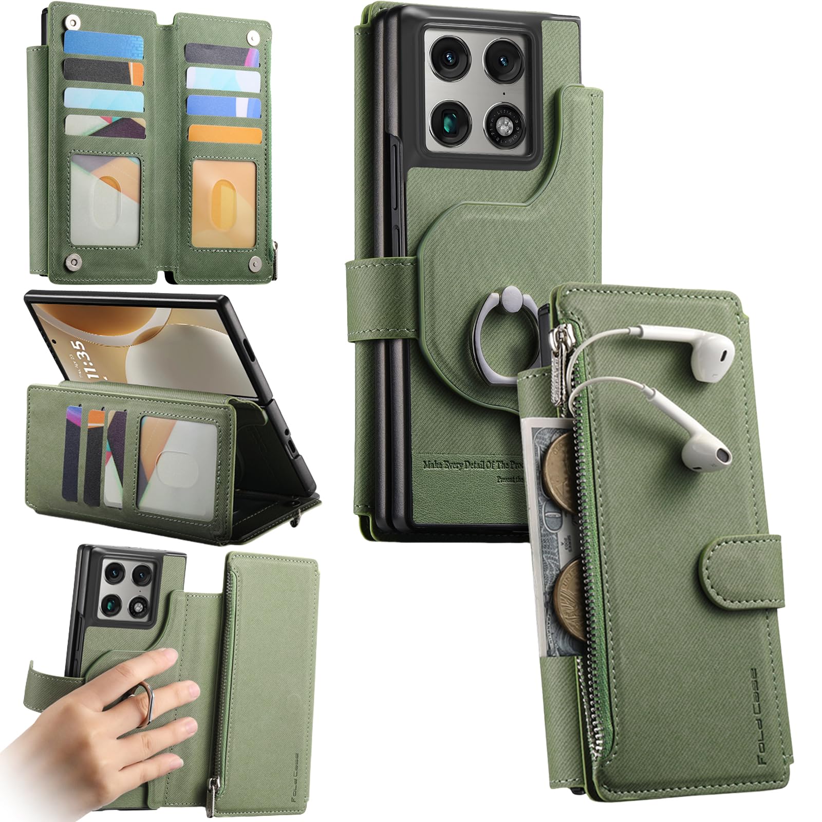 XBW - Custodia a portafoglio pieghevole per Motorola Razr, con