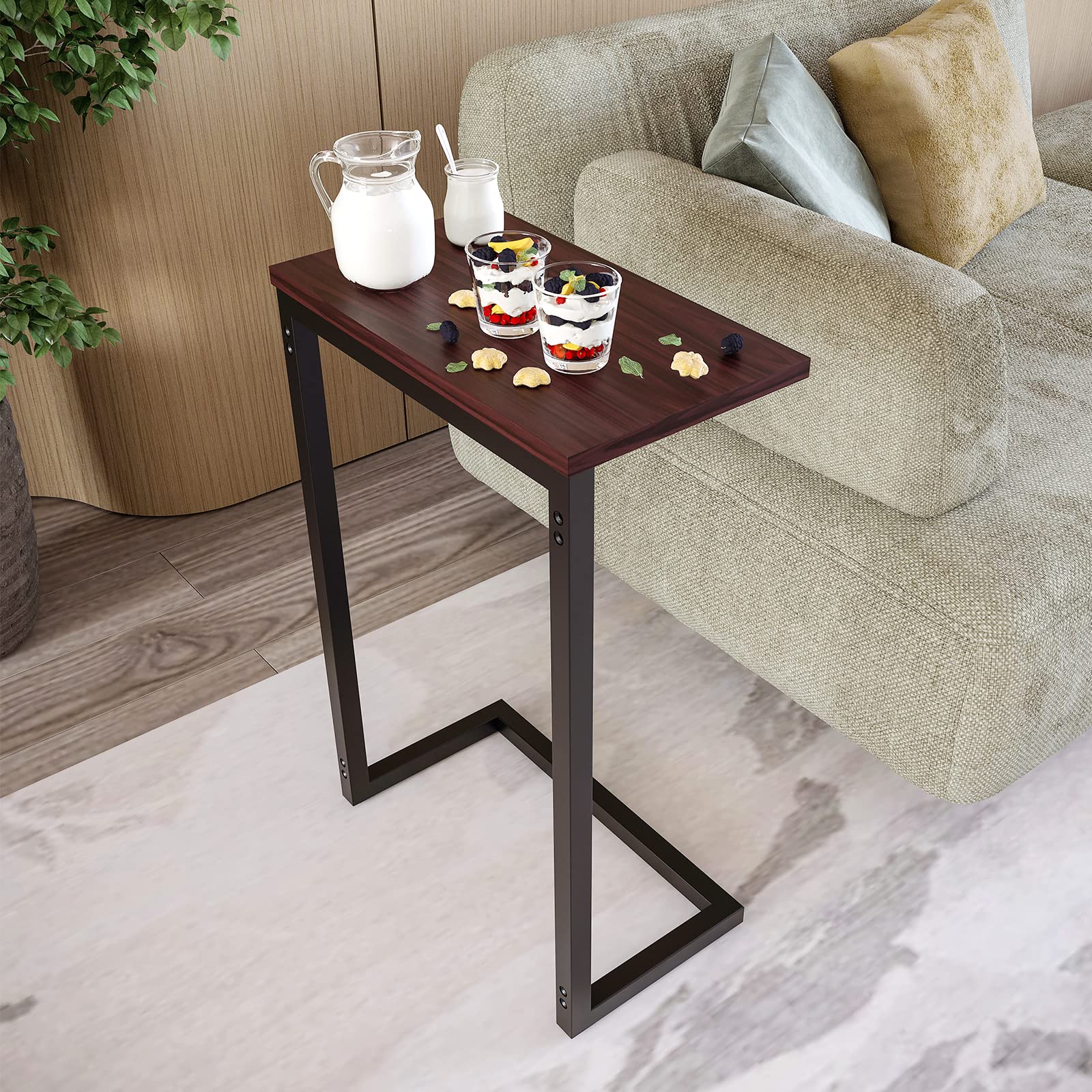 C Shaped Side Table C-Shaped Side Sofa Snack Table - Coffee Tray End ...