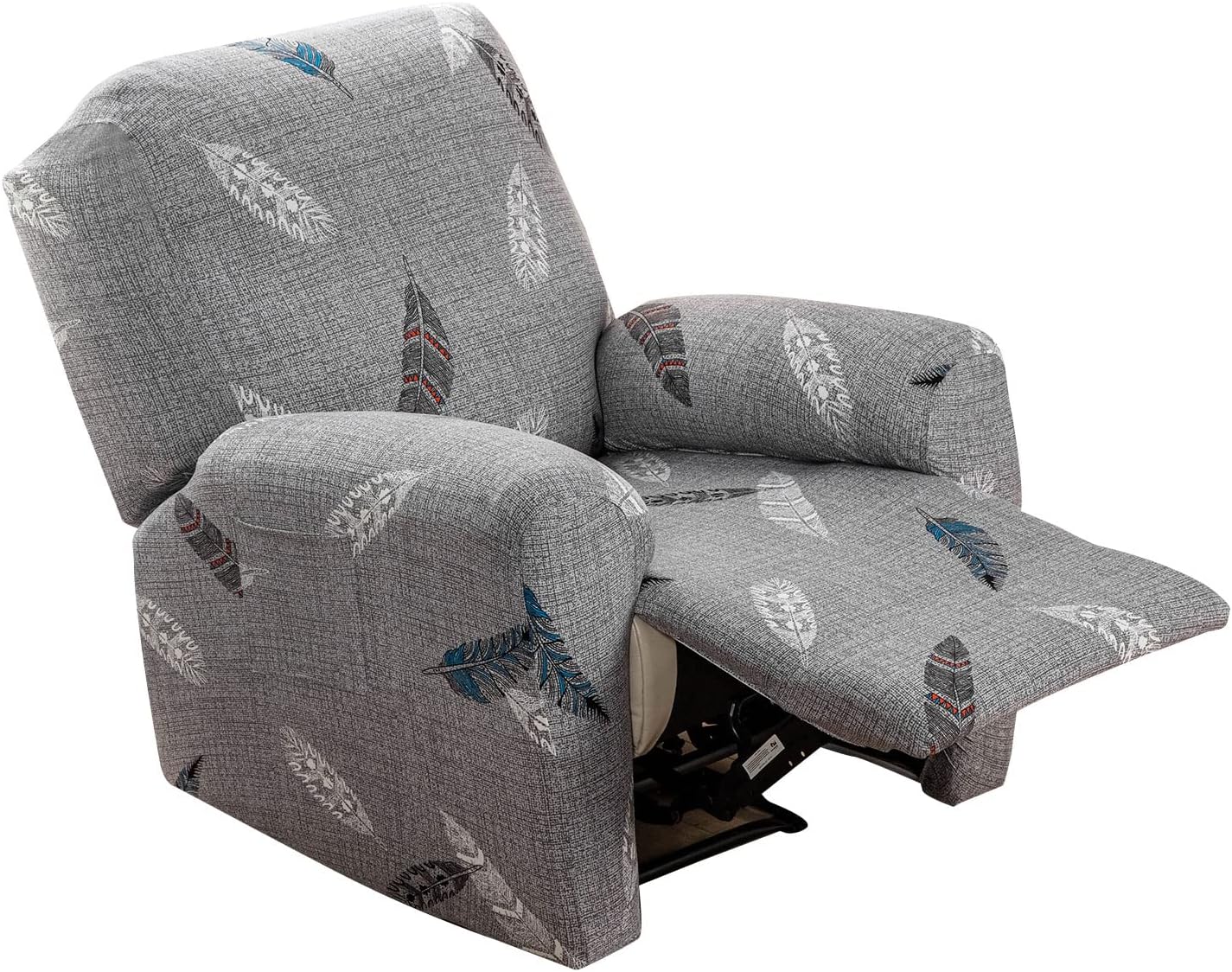 KRFOONN Stretch Recliner Slipcovers Printed Sofa Cover 4Piece Fallon
