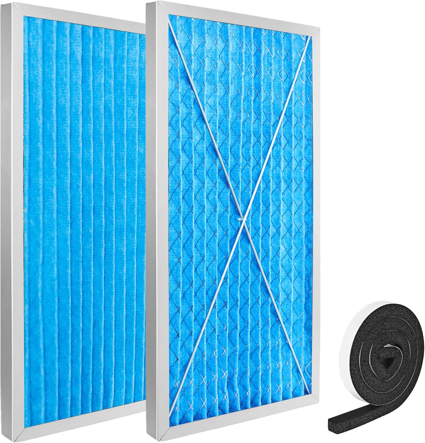 24x12x1 MERV 13 Washable Electrostatic Outer Air Filter Compatible with JET AFS-1000B and AFS-1000C 708732 Air Filtration Systems, 2 Pack
