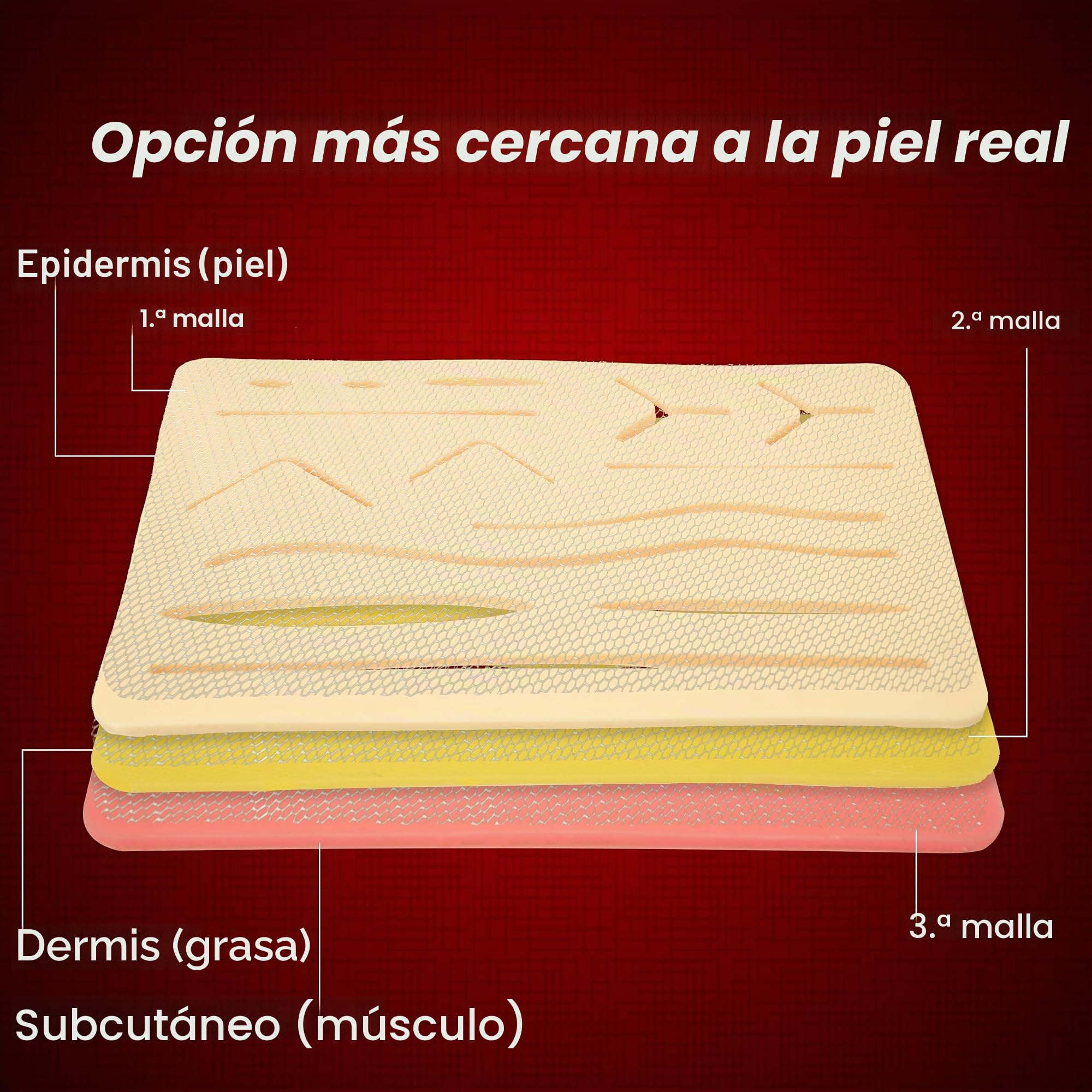 Kit de sutura de odontología e implantes en Dientes de Goma Blanda, Color Rosa, Modelo de sutura de periodontitis y Modelo de sutura de Dientes y encías, para Uso de práctica y Entrenamiento