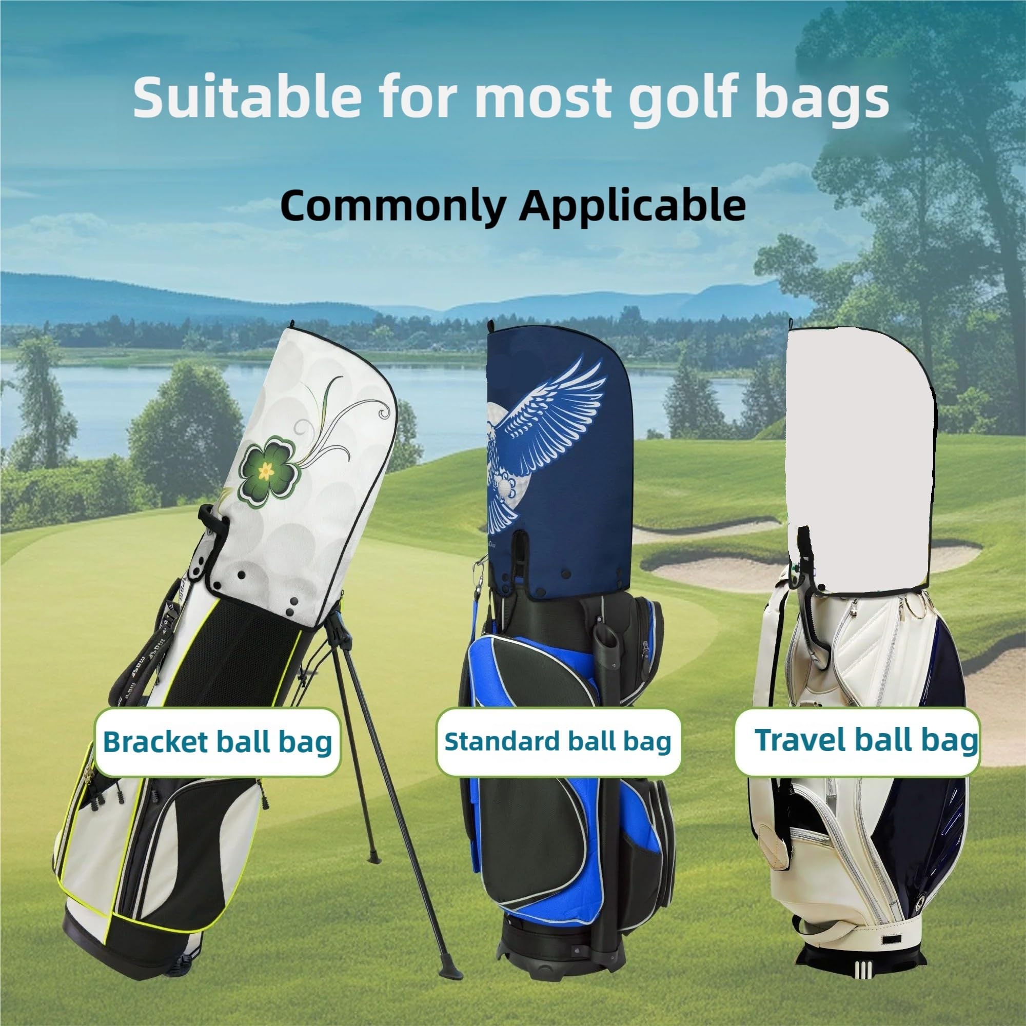 Abdeckung Golfbag Golftaschen-Abdeckung, Schlägerschutz, Robustes Zubehör, staubdichtes Regenhauben-Umhang, gepolstert for Outdoor-Reisen