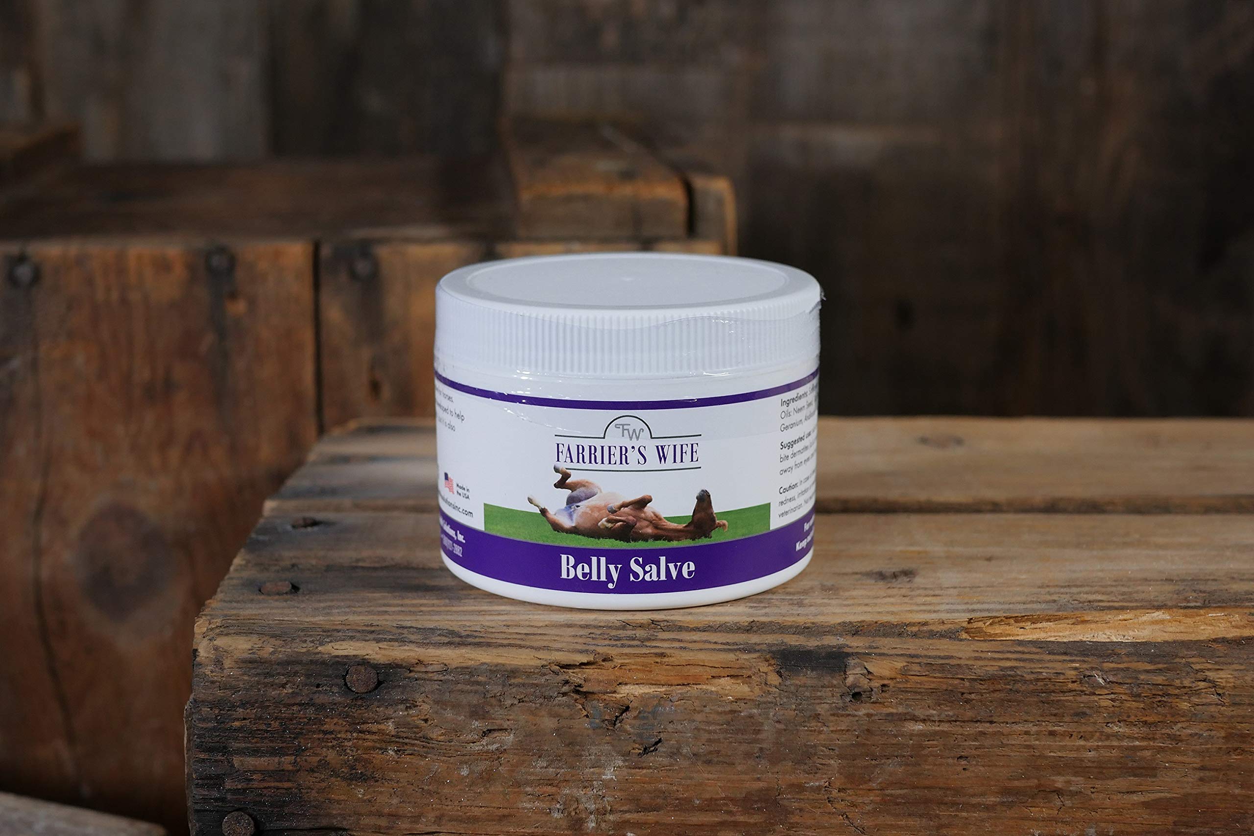 Farrier’s Wife Belly Salve-Natural Soothing Salve for Horses| Helps Fly Bite Dermatitis| Promotes Hair Growth| Belly Balm| Horse Sweet Itch Ointment - 7oz