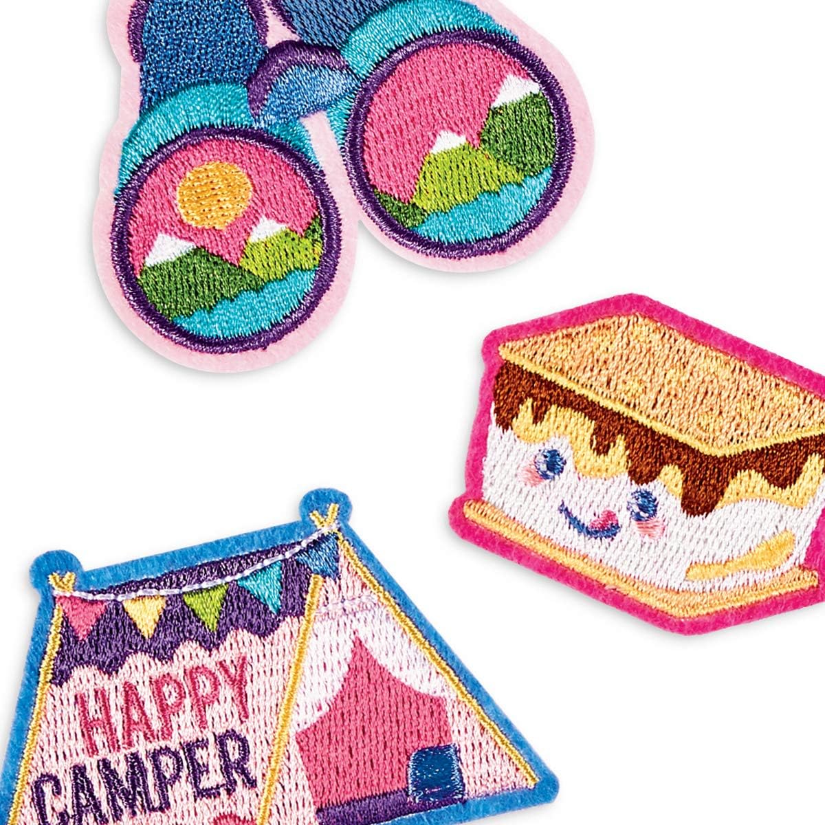 OOLY, Patch 'em Iron-on Patches: Happy Camper - Set of 3