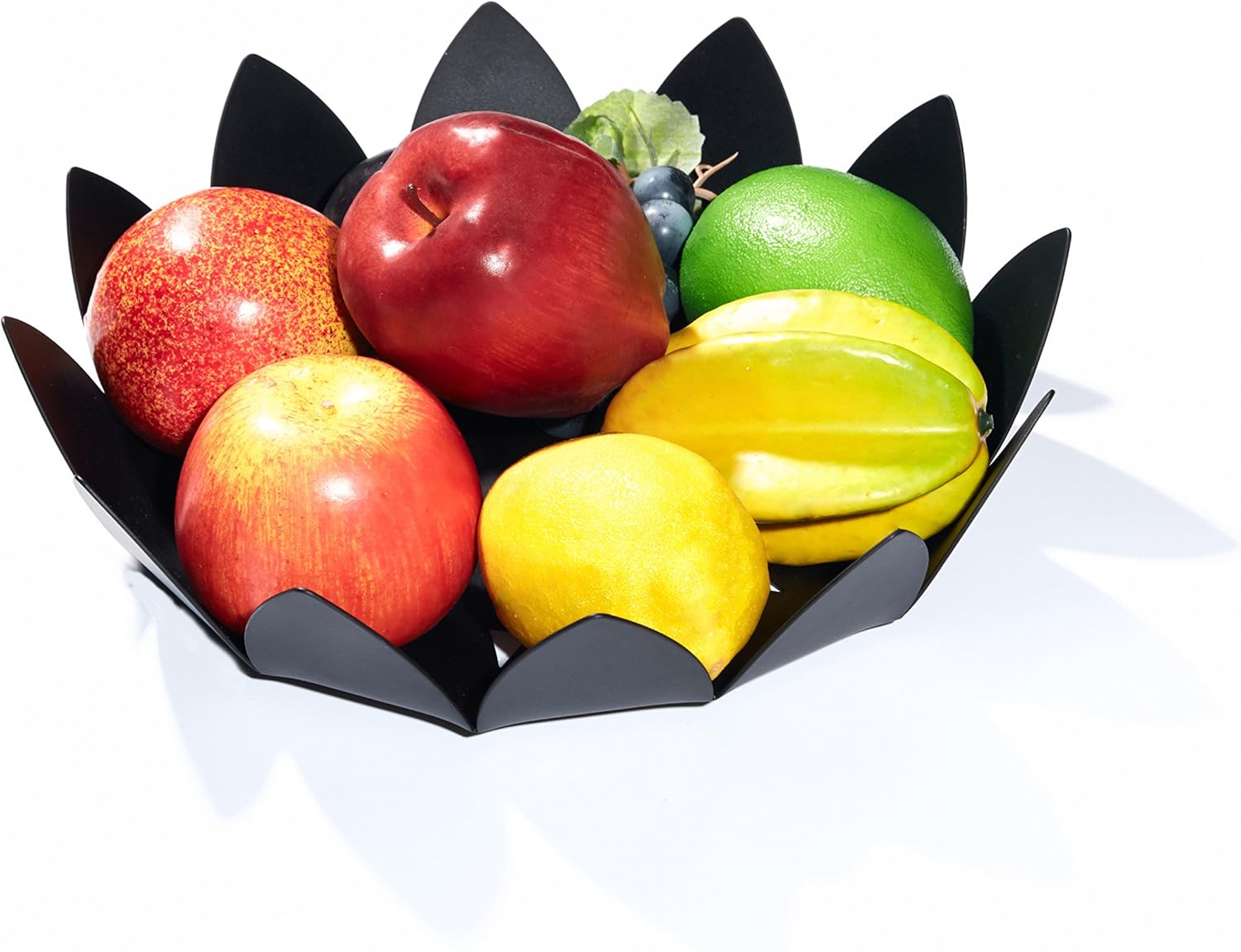 Stainess Steel Fruit Basket Christmas Gift 10.6inch Large Fruit Bowl Black for