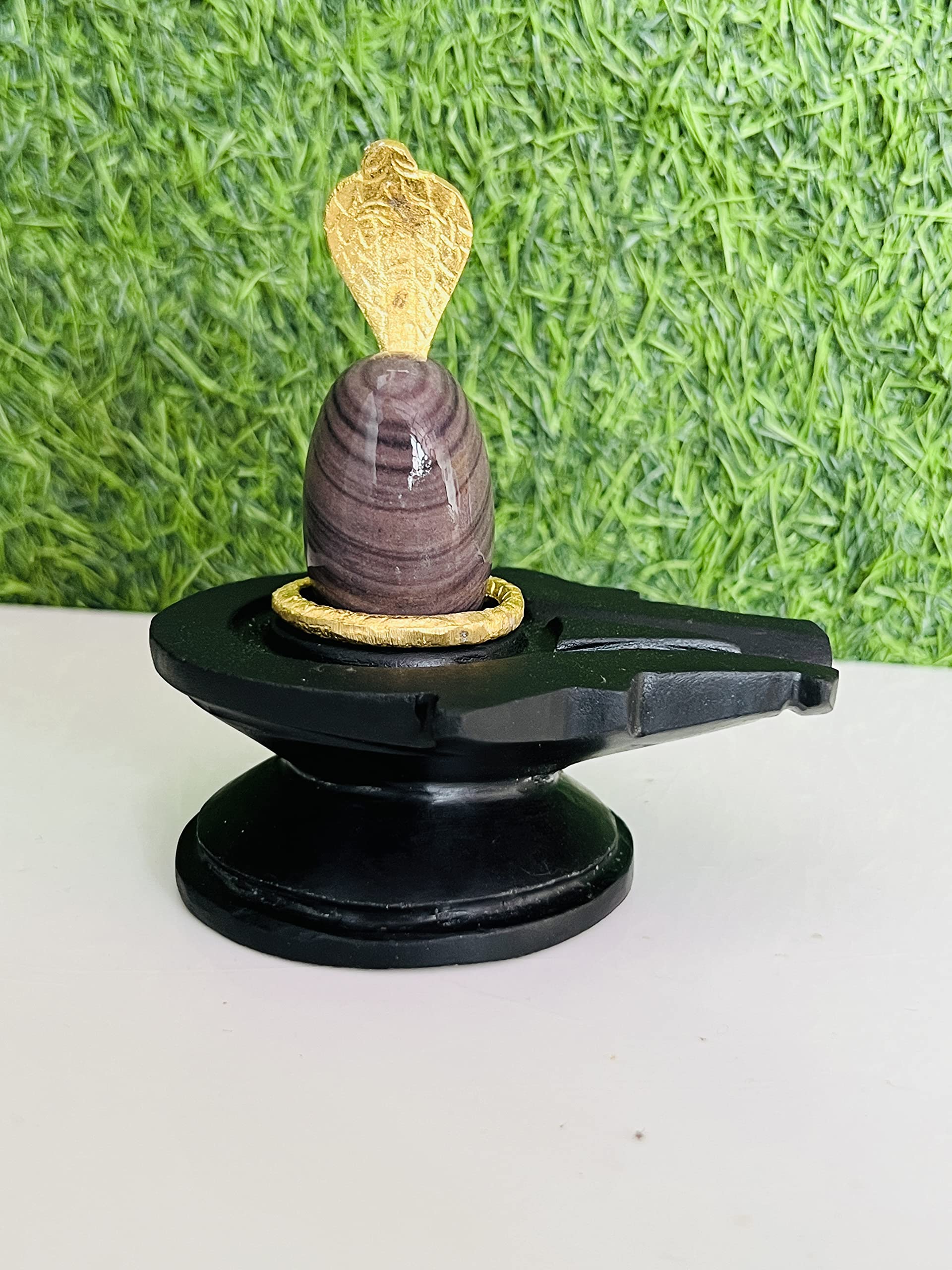 KLEO Narmada Stone Narmadeshwar Shiv ling | Shiva Lingam | Indian God Idols and Statues (1 inch