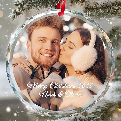 Personalized Christmas Ornaments 2025 for Familie, Custom Christmas Ornaments, Crystal