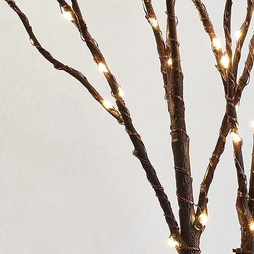 Miniatura 10 de Fudios Ramas iluminadas enchufables de 32 pulgadas, 200 luces LED para decoración de invierno, ramitas blancas para Navidad, fiestas, interiores y