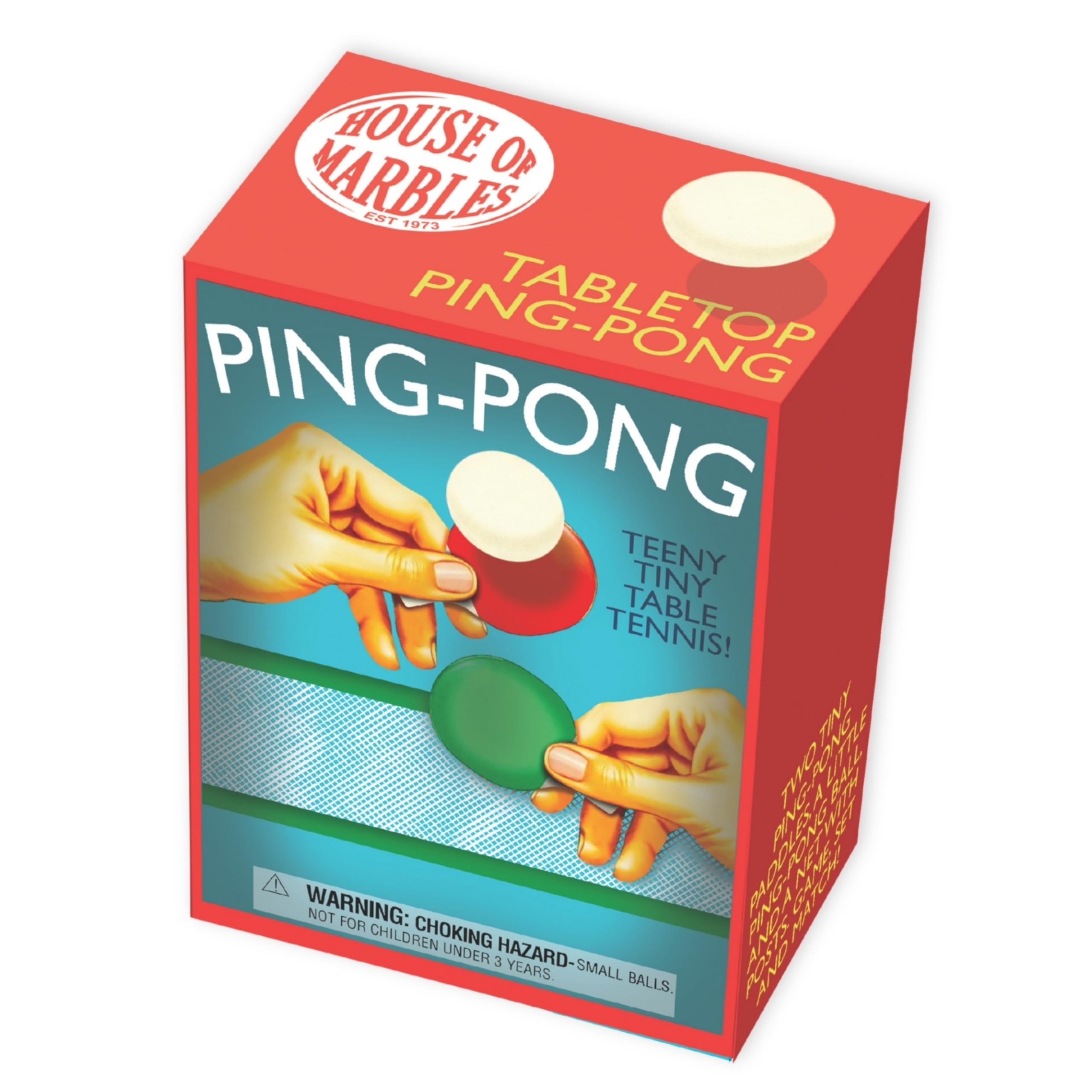 House of Marbles Tabletop Ping Pong Games - Mini Table Tennis Desktop Set for Children & Adults