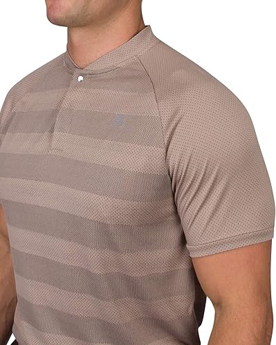 Miniatura 4 de Three Sixty Six Men's Collarless Golf Polo - Lightweight, Moisture Wicking & Stretch Fabric