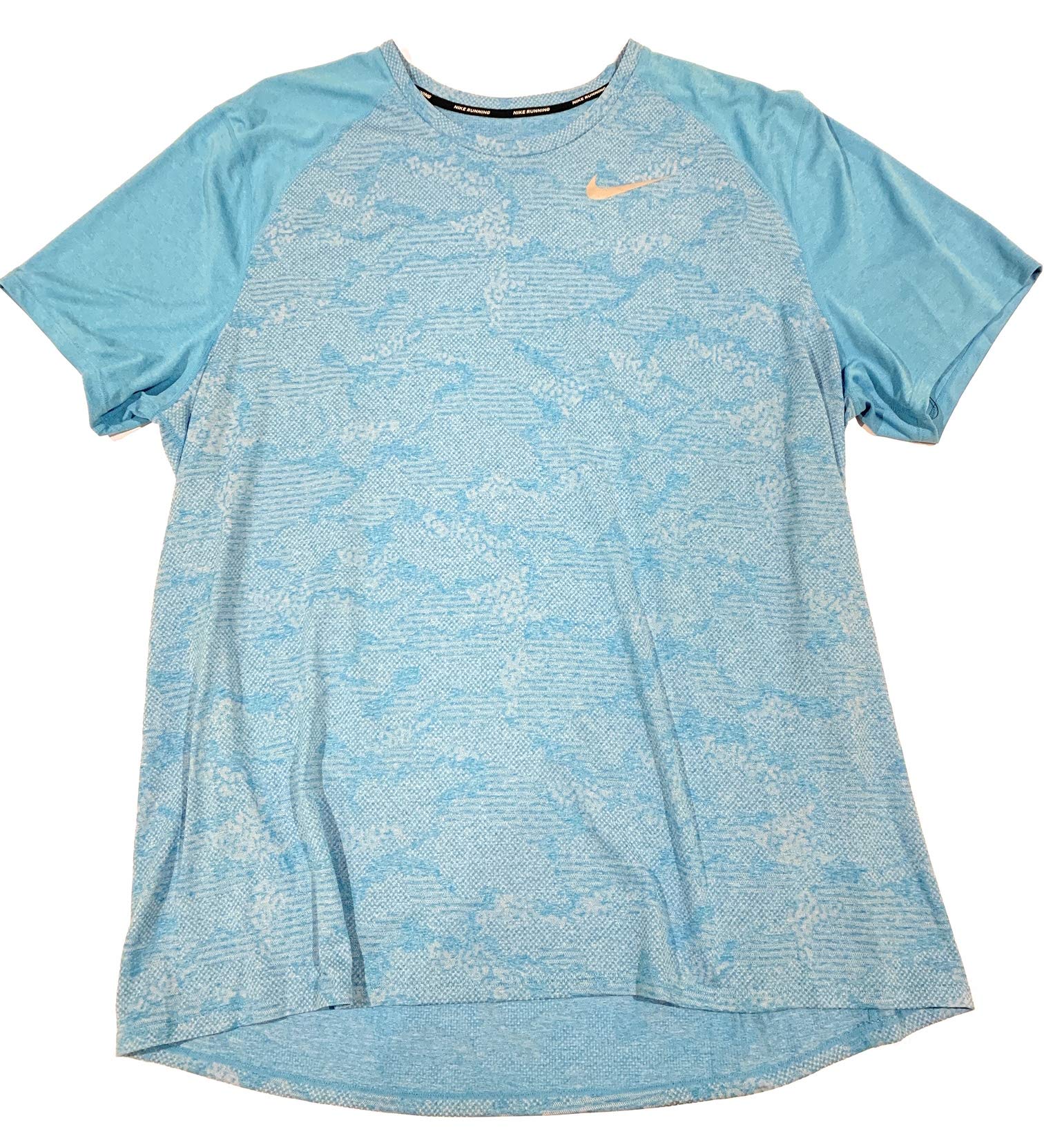 nike miler dri fit t shirt blue