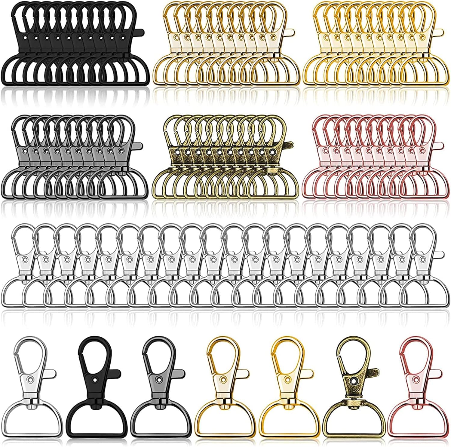 Swivel Snap Hook, DRing Clip Lanyard Hardware for Making